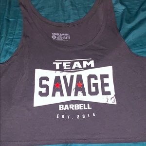 SAVAGE BARBELL CROP TOP SZ S